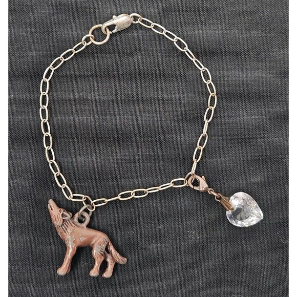 Twilight Breaking Dawn Part 2 Bellas Wolf and Heart 8" Bracelet - Picture 1 of 7